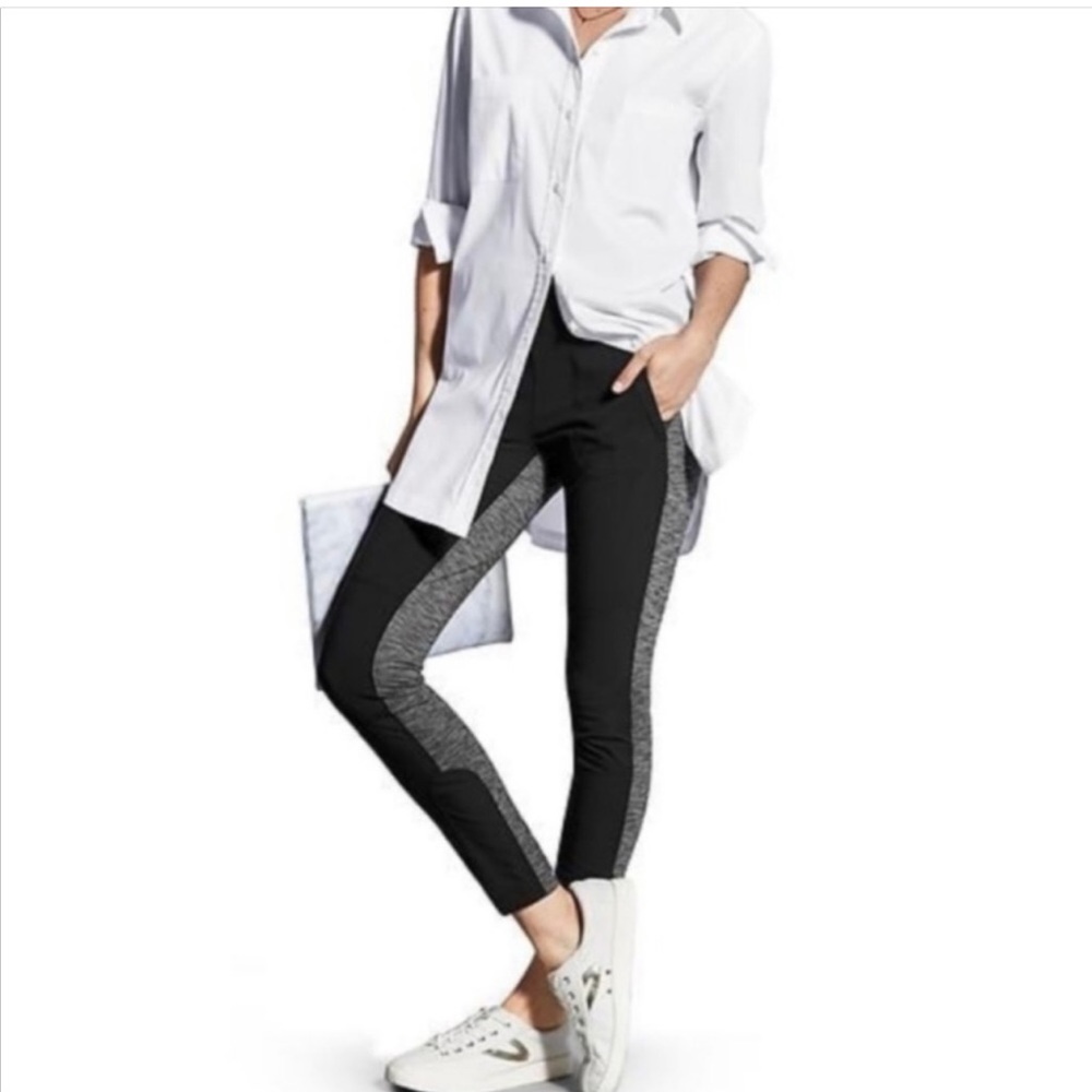 Athleta Highline Hybrid Ankle Tight Gray Black 10